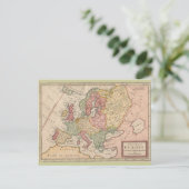 歴史的1721年ヨーロッパの地図 ポストカード (スタンド正面)