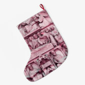 歴史的、キリスト教彫刻ノートルダムパリ ラージクリスマスストッキング (裏面 (吊り時))