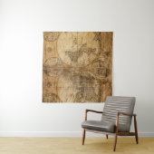 歴史記録の旅： 1746年世界地図 タペストリー (インサイチュ(横))