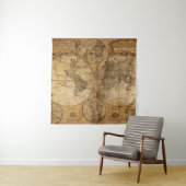 歴史記録の旅： 1746年世界地図 タペストリー (インサイチュ)