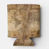 歴史記録の旅： 1746年世界地図 缶クーラー (裏面)