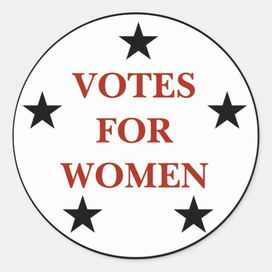 歴史選挙区デザイン女性票 ラウンドシール (正面)