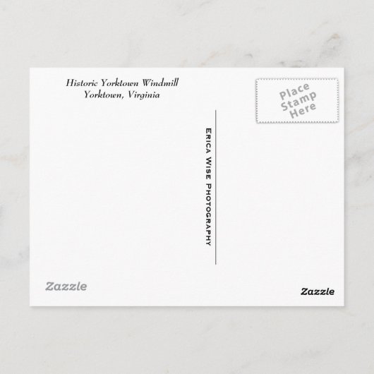 歴史風車 ポストカード (裏面)