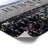 歴史:オバマ大統領が式典で宣誓 ポスター (角)