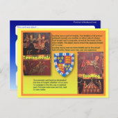 歴史、中世トーナメント ポストカード (正面/裏面)