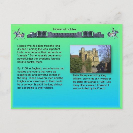 歴史・中世・有力貴族 ポストカード (正面)