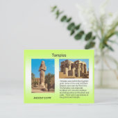 歴史,古代エジプト,寺院 ポストカード (スタンド正面)