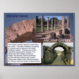 歴史、古代ギリシアのオリンピックのゲーム ポスター