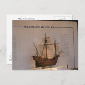 歴史、探検家、フェルディナンド・マゼラン ポストカード (正面/裏面)
