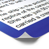 歴史、探検、キャラベル、帆船 ポスター (角)