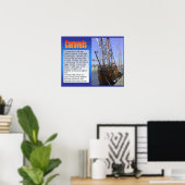 歴史、探検、キャラベル、帆船 ポスター (ホームオフィス)