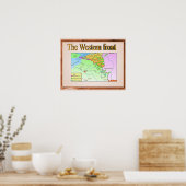 歴史、第一次世界大戦、西部戦線、地図 ポスター (キッチン)