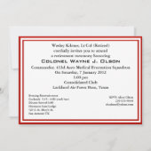 歴戦の勇士が付いている愛国心が強い米国旗 招待状 (裏面)