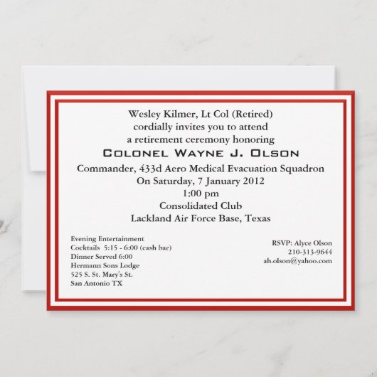 歴戦の勇士が付いている愛国心が強い米国旗 招待状 (裏面)