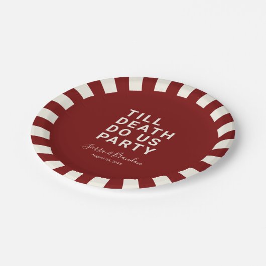死おもしろいが我々のパーティーや婚約結婚を行うまで ペーパープレート (アングル)