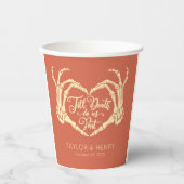 死おもしろいぬまでパーティーの結婚紙 紙コップ (正面)