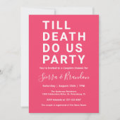 死おもしろいぬまでパーティーカップルのシャワー 招待状 (正面)