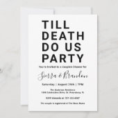 死おもしろいぬまでパーティーカップルのシャワー 招待状 (正面)