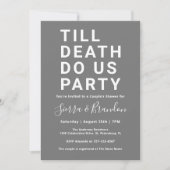 死おもしろいぬまでパーティーカップルのシャワー 招待状 (正面)