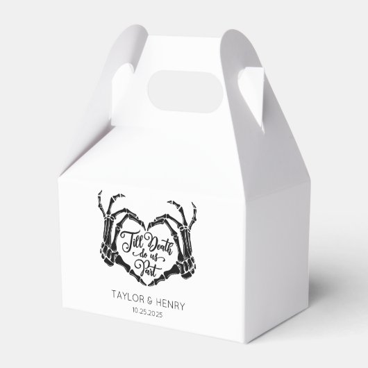 死おもしろいぬまでパーティー結婚式の引き出物箱 フェイバーボックス (正面サイド)