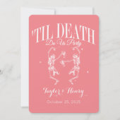 死おもしろいぬまでパーティー結婚式招待状 招待状 (正面)