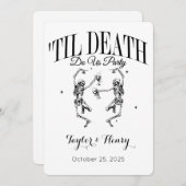 死おもしろいぬまでパーティー結婚式招待状 招待状 (正面/裏面)