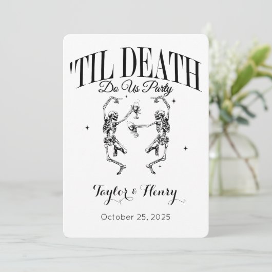 死おもしろいぬまでパーティー結婚式招待状 招待状 (スタンド正面)