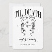 死おもしろいぬまでパーティー結婚式招待状 招待状 (正面)