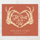 死おもしろいぬまで我々のパーティーの結婚ワインラベル スパークリングワインラベル (シングルラベル)