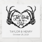 死おもしろいぬまで我々のパーティーの結婚ワインラベル スパークリングワインラベル (シングルラベル)