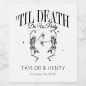 死おもしろいぬまで我々のパーティーの結婚ワインラベル ワインラベル (シングルラベル)