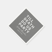 死おもしろいぬまで我々のパーティーや結婚婚約は スタンダードカクテルナプキン (角)