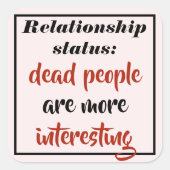 死おもしろいんだ人の方が面白い スクエアシール (正面)