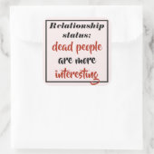 死おもしろいんだ人の方が面白い スクエアシール (バッグ)