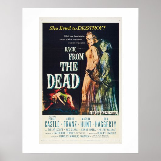 死から戻る（まれに） ポスター (正面)