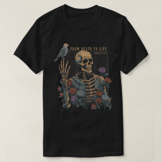 死から生への聖書 スケルトンアート Tシャツ