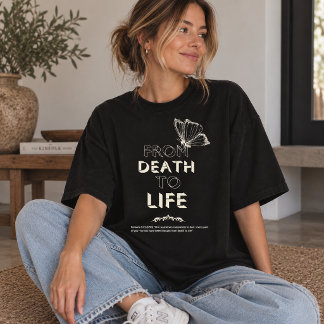 死から生へ キリスト教シャツ Tシャツ