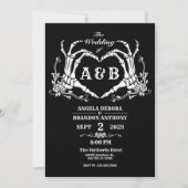 死がゴシック体の骨格を手放すま結婚で 招待状 (正面)