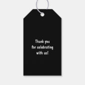 死がスケルトン結婚の黒を手放す ギフトタグ (裏面)