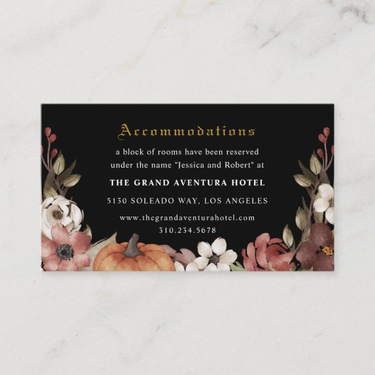 『死がハロウィーンの一部となるまで結婚』 エンクロージャーカード (正面)