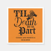 死がハロウィーンの周年を結婚迎えるまで スタンダードカクテルナプキン (正面)