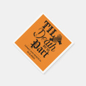 死がハロウィーンの周年を結婚迎えるまで スタンダードカクテルナプキン (角)