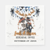 死がハロウィーンの歓迎結婚を別れるまで スタンダードランチョンナプキン (正面)