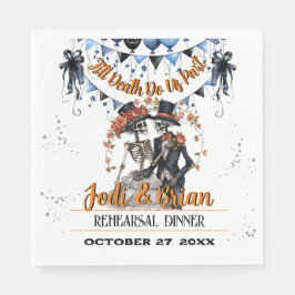 死がハロウィーンの歓迎結婚を別れるまで スタンダードランチョンナプキン