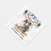 死がハロウィーンの歓迎結婚を別れるまで スタンダードランチョンナプキン (角)