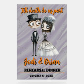 死がハロウィーンの歓迎結婚を果たすまで アクリルサイン (正面)