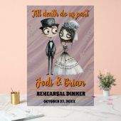 死がハロウィーンの歓迎結婚を果たすまで アクリルサイン (ウェディング)