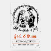 死がハロウィーンの歓迎結婚を果たすまで アクリルサイン (正面)