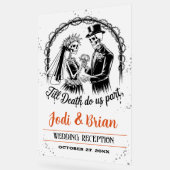 死がハロウィーンの歓迎結婚を果たすまで アクリルサイン (傾斜)