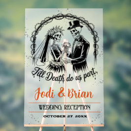 死がハロウィーンの歓迎結婚を果たすまで アクリルサイン